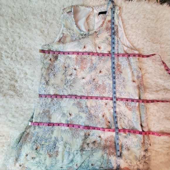 Tommy Hilfiger Floral Sheer Overlay Shift Dress - Picture 10 of 11